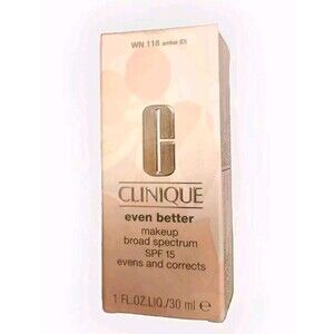 Clinique Even Better Makeup Broad Spectrum SPF15 WN 118 Amber (D) 1oz 30ml Free